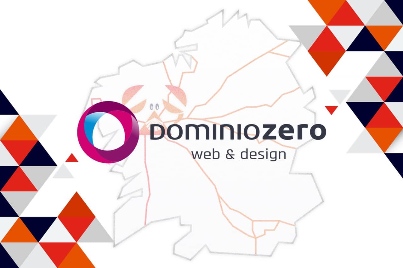 Composición con el logotipo de DominioZero