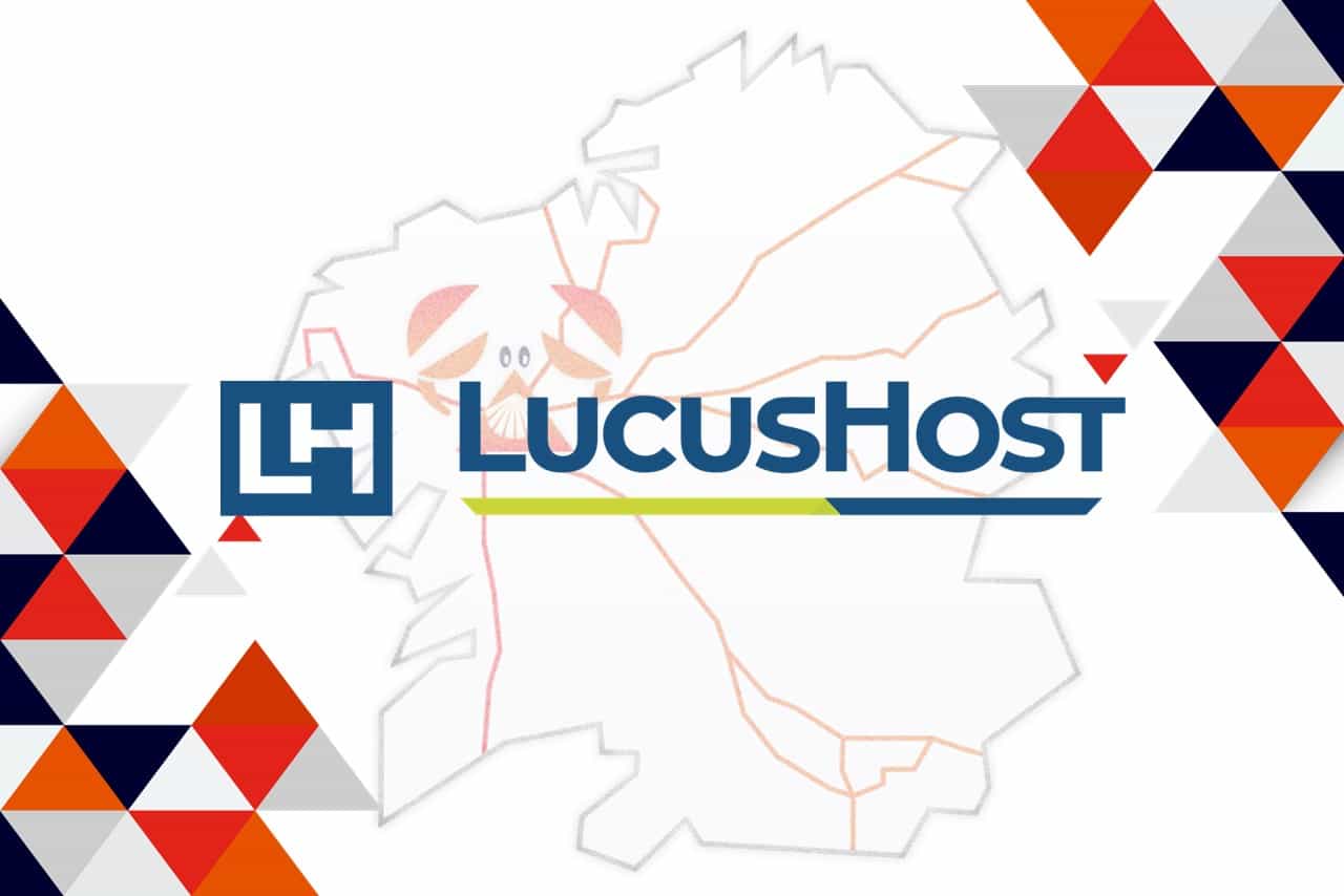 Composición con el logotipo de LucusHost