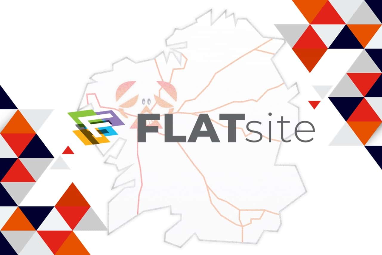 Composición con el logotipo de FLATsite