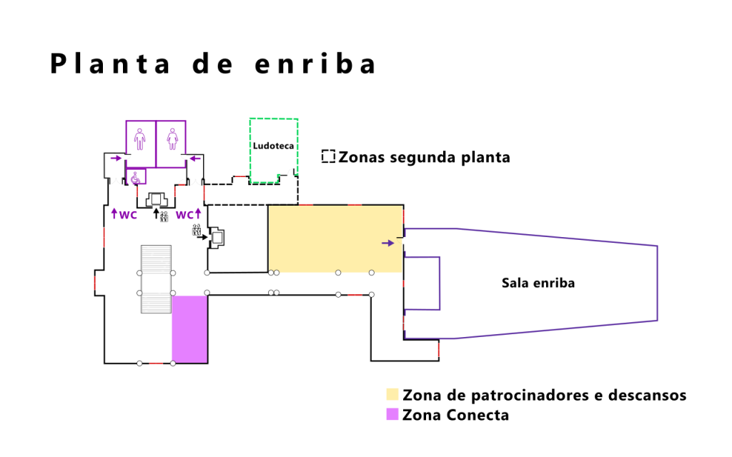 Planta de enriba da Facultade